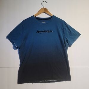 Hollister Men's Blue Ombre Tee Size Xl